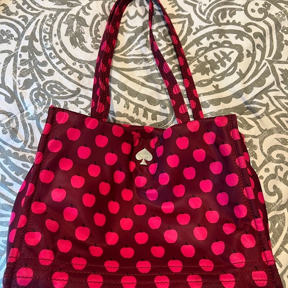 Kate Spade Burgundy and Pink Apple Tote - Picture 1 of 4